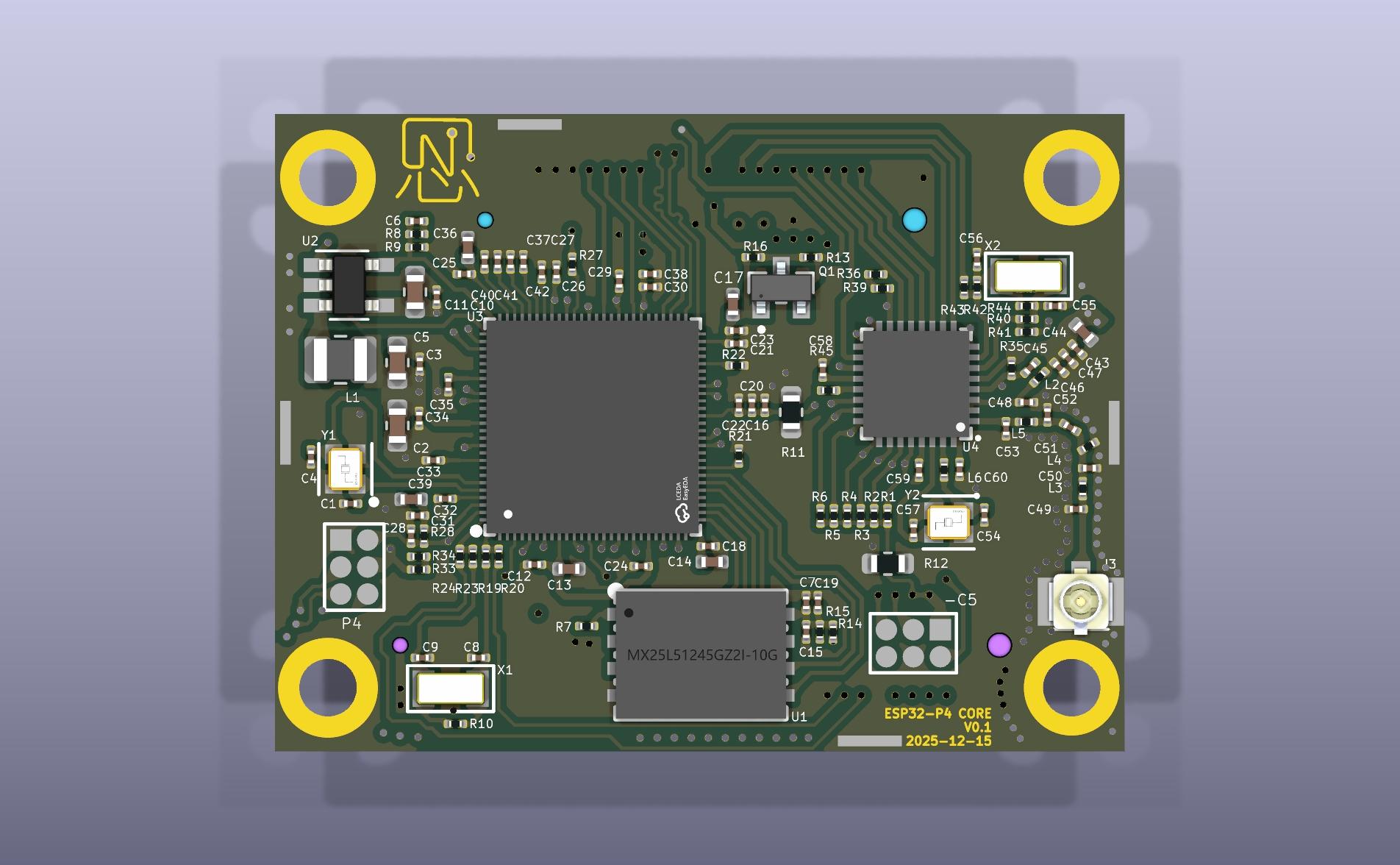 YeaCreate-ESP32-P4-CORE Front view